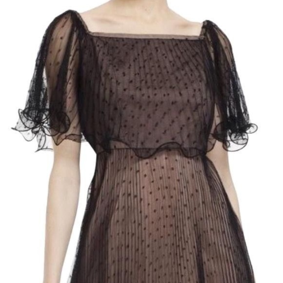 BCBG Max Azria Black Pleated Cocktail Dress - Picture 2 of 8